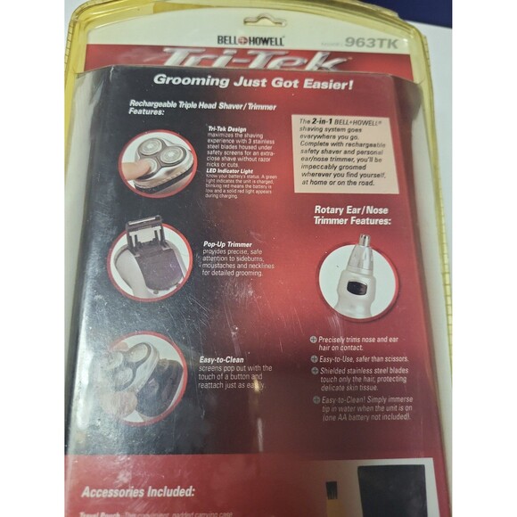Vintage Bell Howell Tri-Tek #963TK Advanced Shaving System with Bonus Trimmer - Picture 4 of 7